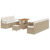 vidaXL Garten-Sofa-Set 10 stk. 9-Sitzanzahl Beige und Creme