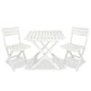 vidaXL 3-tlg. Bistro-Set Klappbar Kunststoff Wei&szlig;