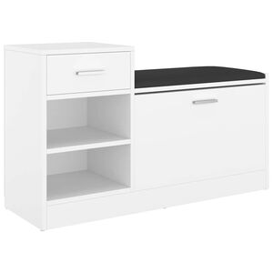vidaXL Schuhbank Wei&szlig; 94,5x31x57 cm Holzwerkstoff