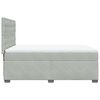 vidaXL Boxspringbett mit Matratze Hellgrau 160x200 cm Samt