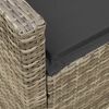 vidaXL 4-tlg. Garten-Sofagarnitur mit Kissen L-Form Grau Poly Rattan