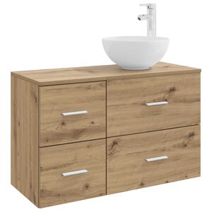 vidaXL Badezimmerm&ouml;bel-Set 2 stk. Artisan-Eiche Holzwerkstoff