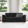 vidaXL 3-Sitzer-Sofa Schwarz 220x77x82 cm Samt