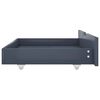 vidaXL Himmelbett-Gestell 2 Schubladen Grau Kiefernholz 100x200 cm