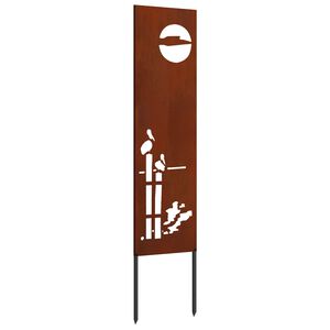 vidaXL Garten Sichtschutz-Leinwand Rostig 32 x 140 cm Wetterfeststahl