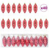vidaXL Weihnachts-Tannenzapfen Ball 40 pcs Rot Kunststoff