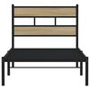 vidaXL Metallbett ohne Matratze Sonoma-Eiche 75x190 cm