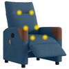 vidaXL Massagesessel Elektrisch Blau Stoff