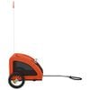 vidaXL Fahrradanhänger für Hunde Orange Oxford-Gewebe und Eisen