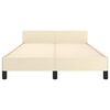 vidaXL Bettgestell ohne Matratze Creme 120x190 cm Kunstleder