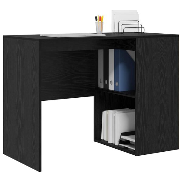vidaXL Schreibtisch mit Regal Schwarz Eichen-Optik 102 x 50 x 75 cm