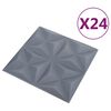vidaXL Wandpaneele 24 pcs Origami Grau 50 x 50 cm XPS Schaum