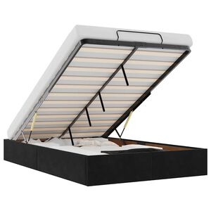 vidaXL Ottoman-Bett ohne Matratze Schwarz 120x190 cm Samt