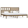 vidaXL Massivholzbett Honigbraun Kiefer 200x200 cm