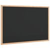 vidaXL Kreidetafel mit Rahmen aus massivem Kiefernholz Schwarz 60 x 40 cm