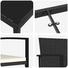 vidaXL Garten Essgruppe 5 pcs Schwarz Pulverbeschichteter Stahl