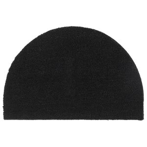 vidaXL Fu&szlig;matte Schwarz Halbrund 40x60 cm Kokosfaser Getuftet