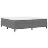 vidaXL Boxspringbett Hellgrau und Wei&szlig; 200 x 200 cm Cordstoff
