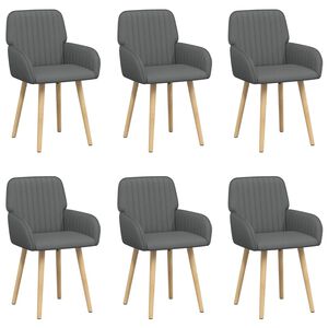 vidaXL Esszimmerst&uuml;hle 6 stk. Stoff Dunkelgrau 56,5 x 50 x 87,5 cm