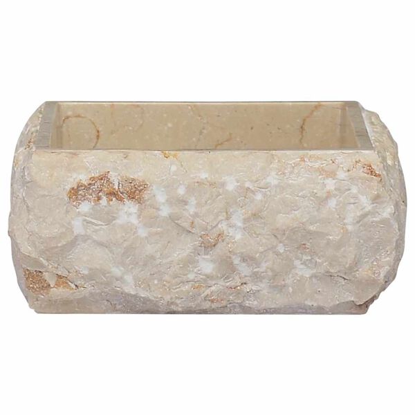 vidaXL Waschbecken Creme 30x30x13 cm Marmor