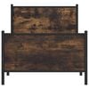 vidaXL Metallbett ohne Matratze Räuchereiche 80x200 cm