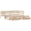 vidaXL Tagesbett Ausziehbar mit Schubladen ohne Matratze 90x190 cm