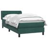 vidaXL Boxspringbett mit Matratze Dunkelgr&uuml;n 80x220 cm Samt