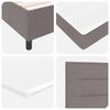 vidaXL Boxspringbett mit Matratze mit Kopfteil Taupe 90 x 190 cm Stoff