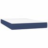 vidaXL Boxspringbett mit Matratze & LED Blau 120x190 cm Stoff