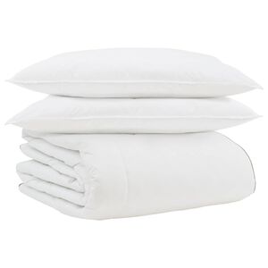 vidaXL Winterbettdecke mit Kissen 3 pcs Wei&szlig; Daunenfeder