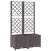 vidaXL Pflanzk&uuml;bel mit Rankgitter Braun 80x40x136 cm PP