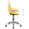 vidaXL Esszimmerst&uuml;hle 4 Stk. Drehbar Gelb Stoff