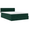 vidaXL Ottoman-Bett mit Matratze & LEDs Dunkelgr&uuml;n 140x190 cm Samt