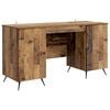 vidaXL Schreibtisch mit Regal Altholz 142,5 x 50 x 75 cm Holzwerkstoff