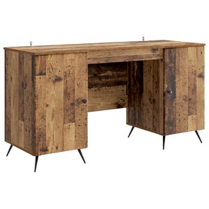 vidaXL Schreibtisch mit Regal Altholz 142,5 x 50 x 75 cm Holzwerkstoff
