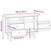 vidaXL Sideboard mit Schubladen Natur 100 x 30 x 68 cm Massivholz Teak