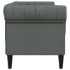vidaXL Chesterfield-Sofa 2-Sitzer Dunkelgrau Stoff