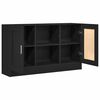 vidaXL Sideboard Schwarz Eichen-Optik 120 x 30,5 x 70 cm Holzwerkstoff
