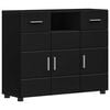 vidaXL Holzschrank Schwarz Holzwerkstoff