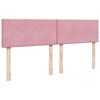vidaXL Boxspringbett mit Matratze Rosa 200x200 cm Samt
