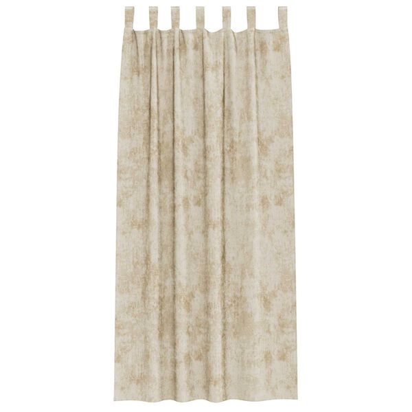 vidaXL Samtvorh&auml;nge mit Vorh&auml;ngen 2 pcs Creme 260 x 140 cm Samt