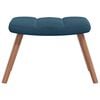 vidaXL Relaxsessel mit Hocker Blau Samt