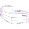 vidaXL Boxspringbett mit Matratze & LED Hellgrau 100x200 cm Stoff