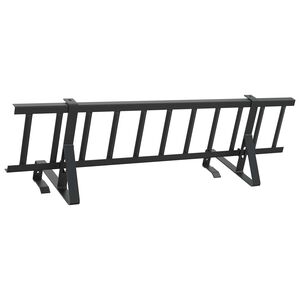 vidaXL Dachschneeschild Schwarz 100 x 29,5 x 34,5 cm Stahl