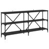vidaXL Konsolentisch Schwarz Eichen-Optik 160 x 30 x 75 cm