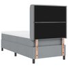 vidaXL Boxspringbett mit Matratze Hellgrau 90 x 190 cm Stoff