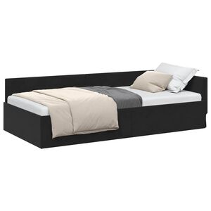 vidaXL Eckbettgestell Schwarz 80 x 200 cm Samt