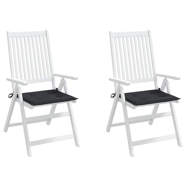 vidaXL Gartenstuhl-Kissen 2 Stk. Schwarz 50x50x3 cm Oxford-Gewebe