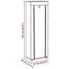vidaXL Schuhschrank mit Abdeckung Cremewei&szlig; 57 x 29 x 162 cm Stoff