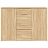 vidaXL Sideboard Sonoma-Eiche 91x29,5x65 cm Holzwerkstoff